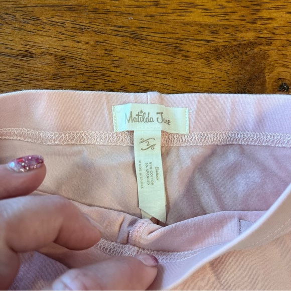 Matilda Jane pink ruffle leggings pants size 2 - Picture 3 of 5